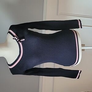 INC Navy Pink Sweater Women Size M